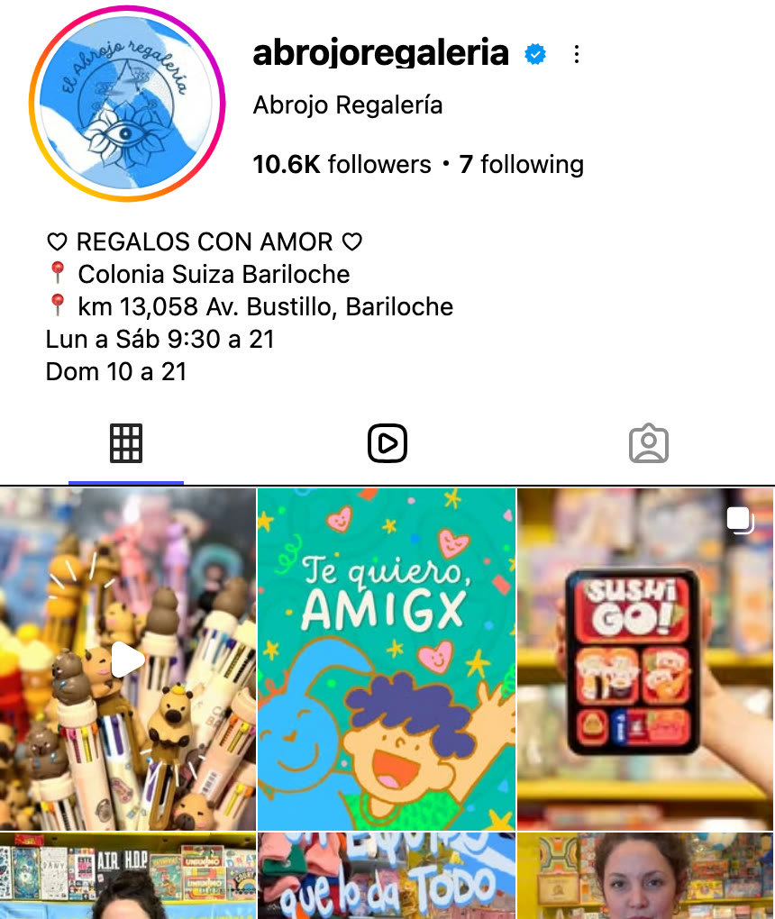 Instagram de Abrojo Regalería