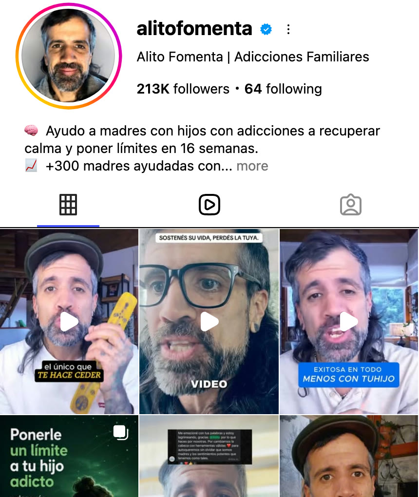 Instagram de Alito Fomenta